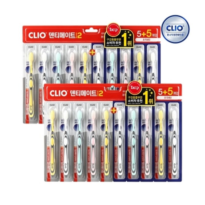 크리오 덴티메이트시즌2 초극세모칫솔, 10개입, 2개