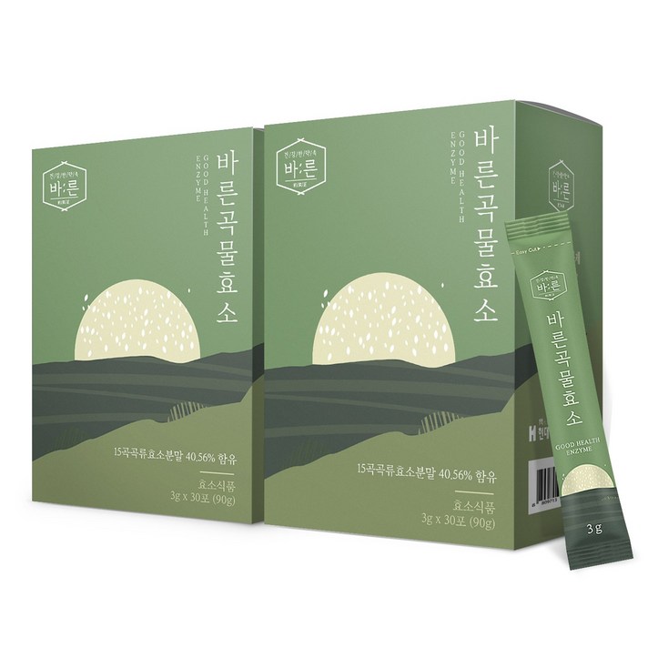 건강한약속 바른 곡물효소 누룽지맛, 2박스(60포)