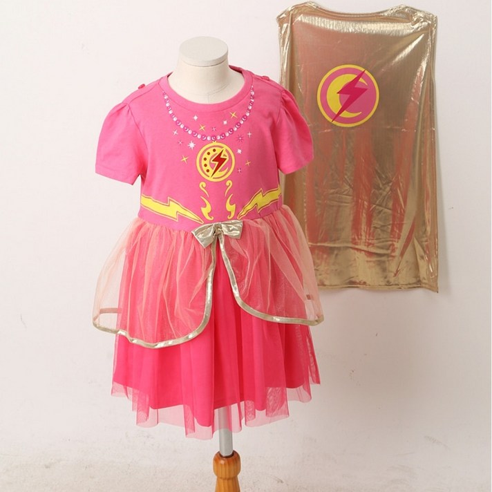 [행복한백화점][토토헤로스]번개맨 번개걸 리본원피스( 망토세트 ) M1932131011