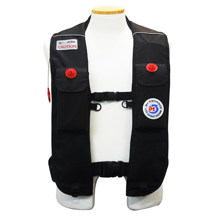 자동팽창식 구명조끼 A (MJP-AR100001 MJP-AB100002), 블랙, 1개