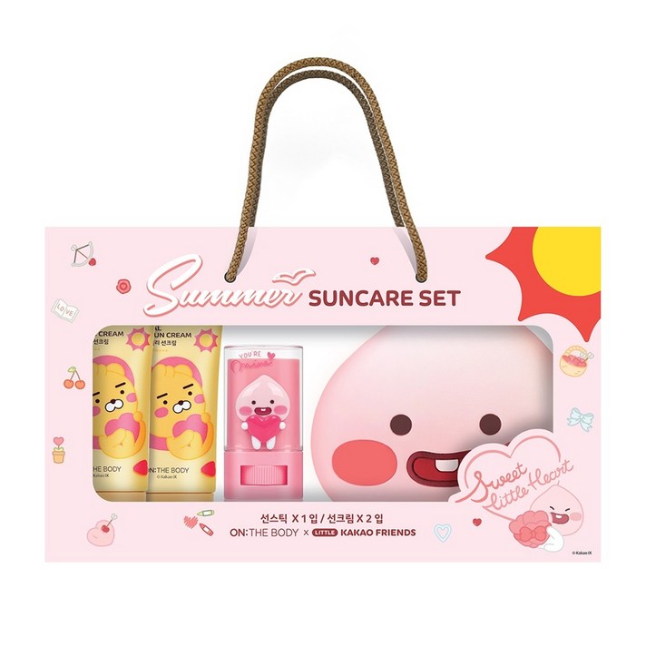 카카오 썸머 선케어 세트 어피치 톤업 썬 촉촉 선물, 단품, 단품