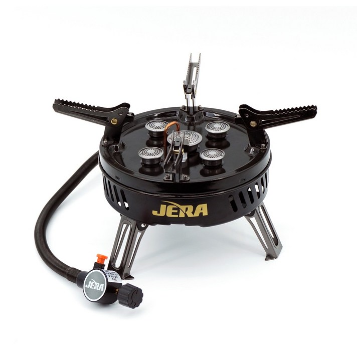 제라 메인 스토브 JB-105 캠핑 강염버너 고화력 5구 STOVE, 블랙, 1개