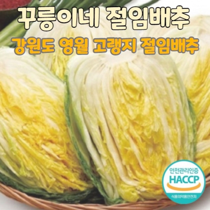 [지정일도착][HACCP인증]강원도 고랭지 천일염 절임배추 20kg 예약배송, 11월 2일(화)도착