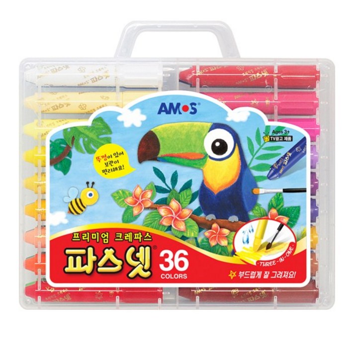  아모스 파스넷 크레파스 36색, 단품 