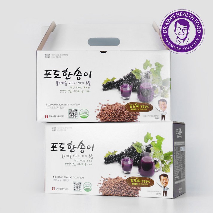 김재식헬스푸드 포도한송이 포도즙, 100ml, 60개