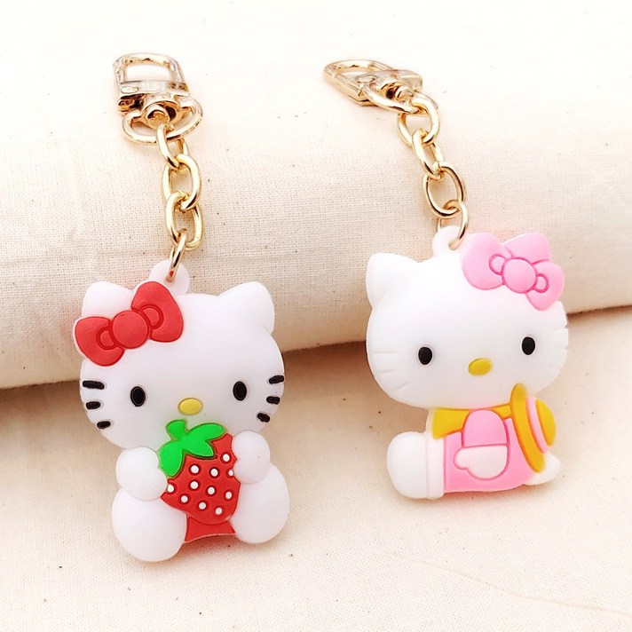 핑크제이 미니키티 큐티통통 미니키링 캐릭터 열쇠고리 가방장식