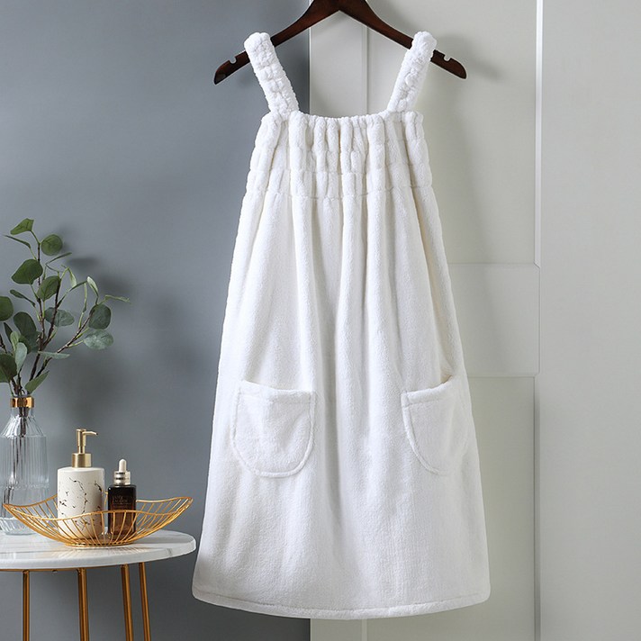 여성 라운딩 골프 샤워가운 목욕가운 수영장가운, 화이트 목욕 가운, 1개