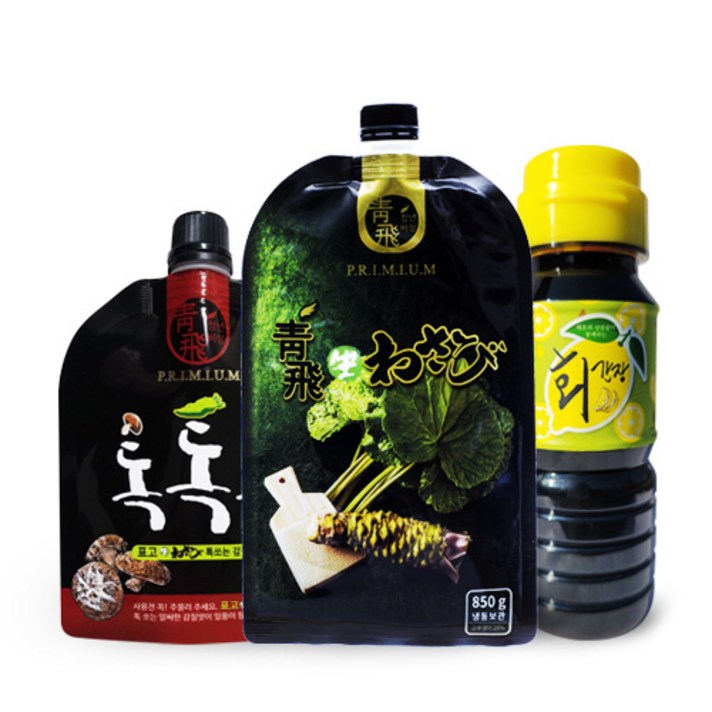 [Set1] 생와사비 850g+표고생와사비100g+레몬회간장100ml