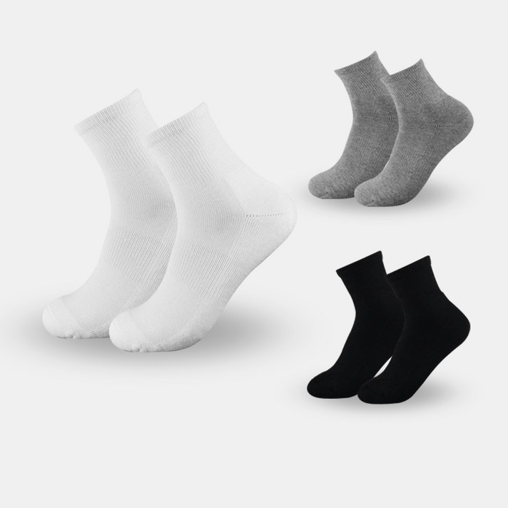 시너싹스 도톰한 파일 쿠션 스포츠 단목 양말 6켤레