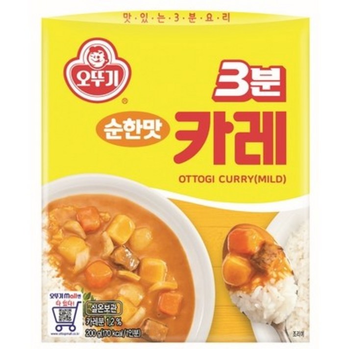 오뚜기 즉석 3분 카레 순한맛, 200g, 6개입