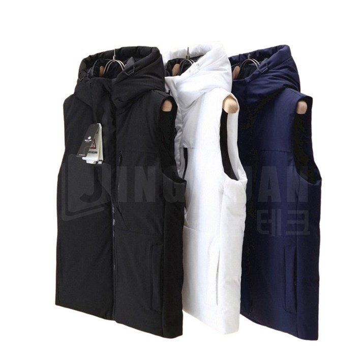 2021년 남여공용 후드 패딩 조끼 베스트