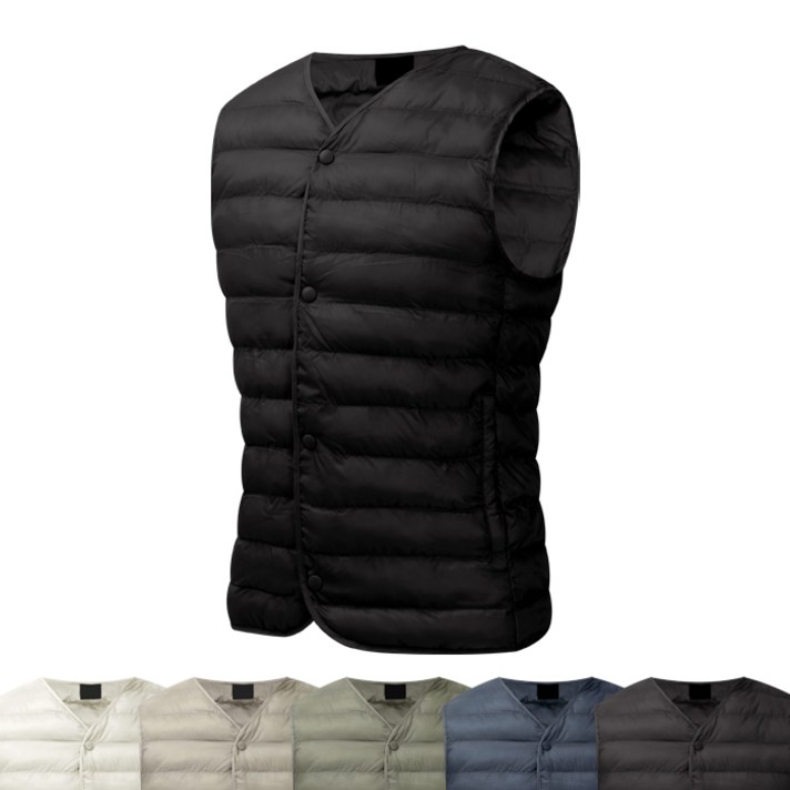 디코르스 M~2XL 덕다운 남녀공용 오리털 초경량 패딩조끼 빅사이즈까지(HD01PDE)