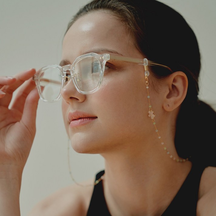 줄앤코 파스텔 크로바 비즈 안경줄 마스크스트랩