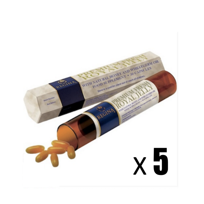 Regina 레지나 프리미엄 로얄젤리, 5개, 개당30정(총150정)