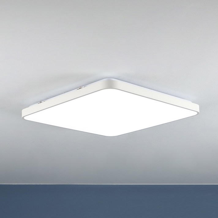 LED 나노 슬림 방등 50W 삼성칩 국내산 사각 안방등 홈 천장조명, 화이트