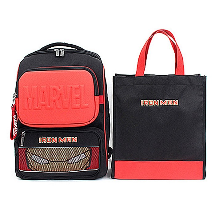 마블 마블책가방 초등남아책가방+보조가방+방수덮개 셋트 (MV0462) 아이언맨체인지책가방세트 Iron Man Change Backpack Set 백팩