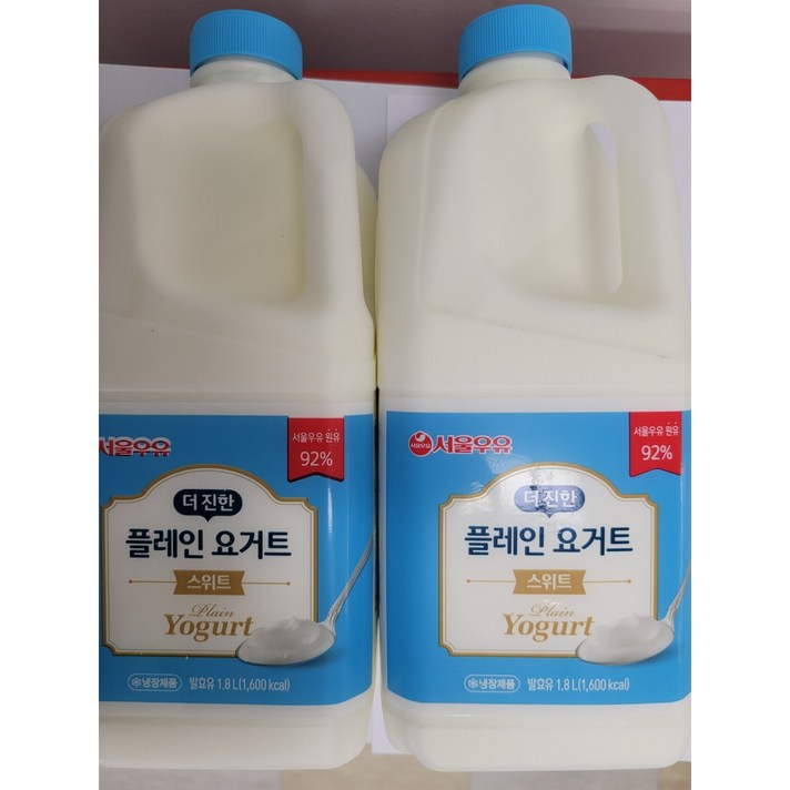 서울우유 더진한 플레인 요거트 스위트 1800ml 2입