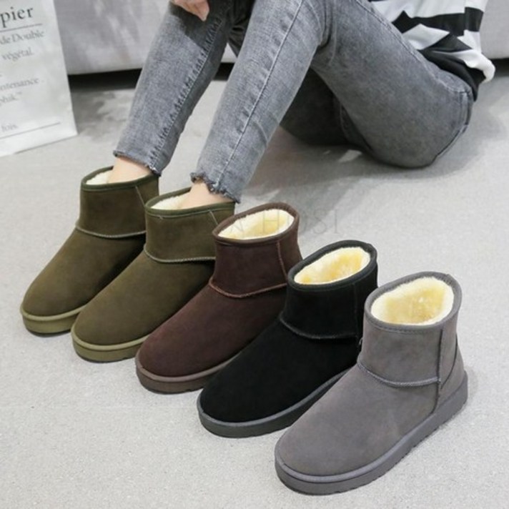 kirahosi 두툼한 스노우부츠 학생 겨울 어그부츠 여성 데일리 193호+덧신증정 AFz210ws