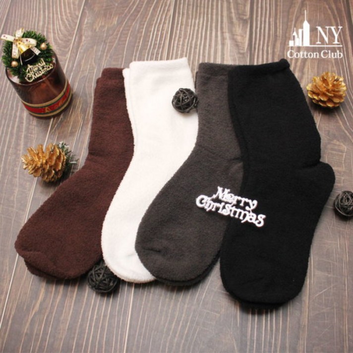 [NY COTTONCLUB] 8001 남녀 보들보들 극세사 수면 양말 5족