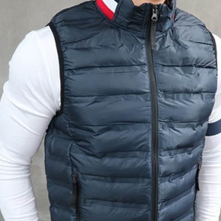 콘피아르 카라3줄 패딩조끼