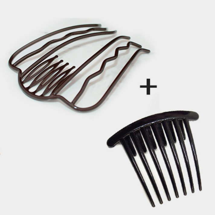 stt003 - 라인 & 모아콤 SET 빗핀 헤어비녀 소라머리 올림머리핀 면접머리 오피스헤어 홈헤어 당고머리 심플한헤어핀 단정한스타일 오피스헤어 해수욕헤어 온천욕헤어