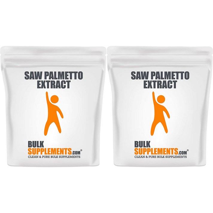 Bulksupplements Saw Palmetto Extract Powder 벌크서플리먼트 쏘팔메토 추출물 분말 1kg 2팩, 1개, 1