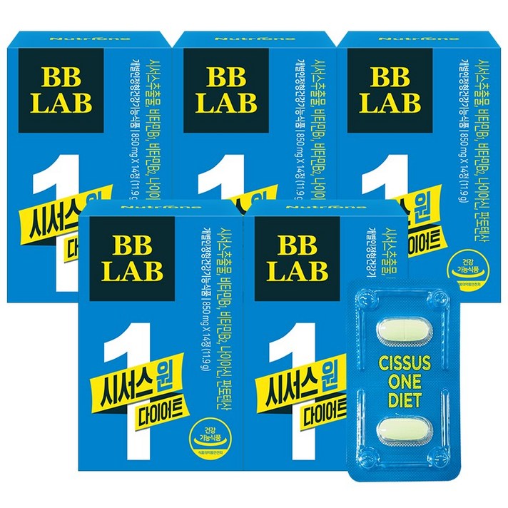 뉴트리원 시서스 고현정 다이어트 체지방감소 도움 시서스캡슐 씨서스 보조제 건강기능식품 + 활력환, 5box, 14정