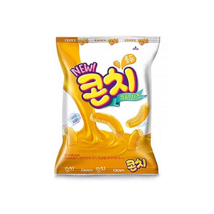 크라운)콘치 크림치즈 66g x 16개 RHF+C_:1AF687 과자 스낵 군것질 박스단위 도매 크라운)콘치 크림치즈 66g x 16개, 쿠팡배송_, ◆옵션필수확인◆