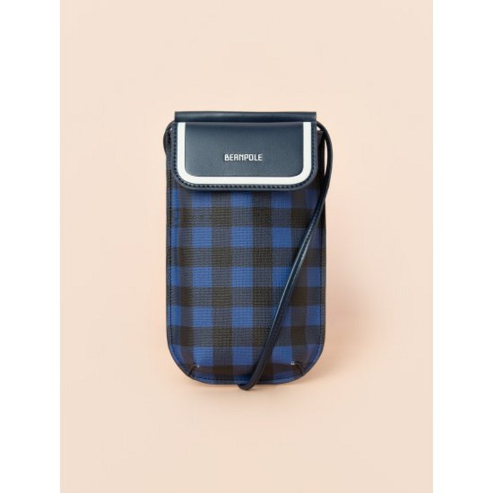 블루 바오 체크 핸드폰 가방 (BI11D4U24P)