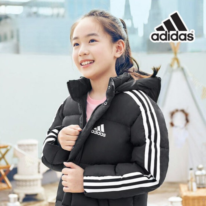 아디다스키즈 (120cm-160cm) 주니어 다운자켓/숏패딩점퍼-GG3648