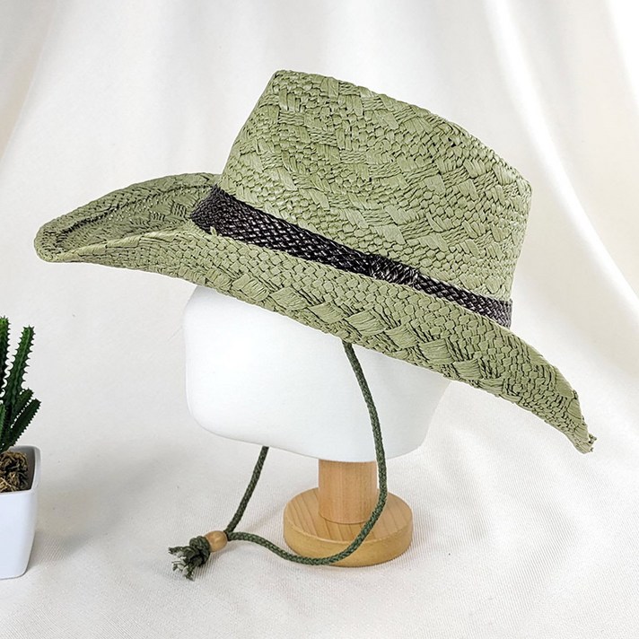 카우보이 모자 등산 여름 밀짚 페도라 중절모 남성 여성 남녀공용 사파리모자