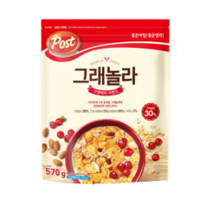 포스트 그래놀라 크랜베리 아몬드 시리얼, 570g, 1개