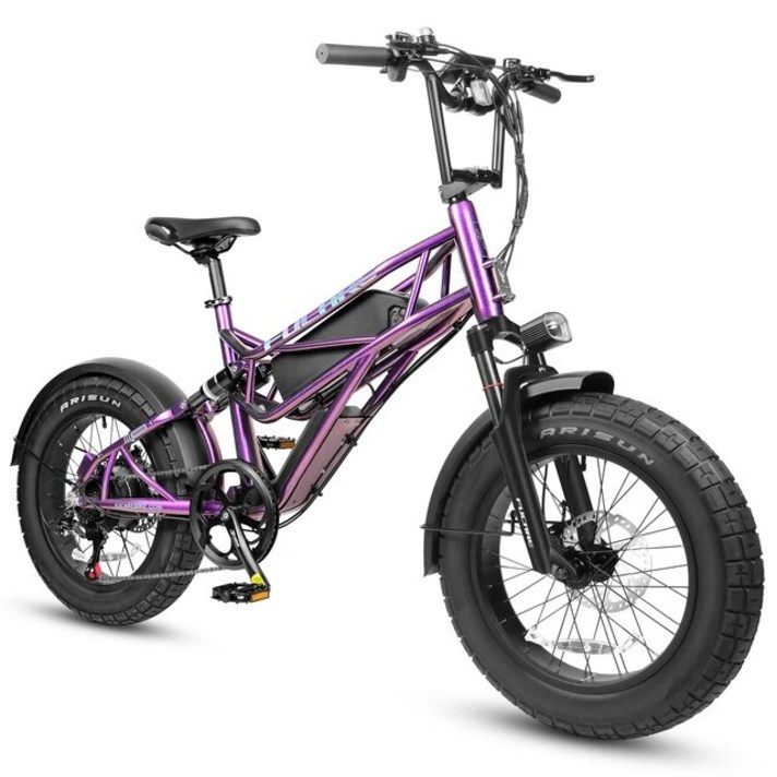 전기자전거 배달 PAS 자토바이 출퇴근 750W 브러시리스 모터 레트로 20 인치 40 팻 타이어 시티 빌리지 스노우 마운틴 MTB 48V 20AH, 2 Nebula Purple  7