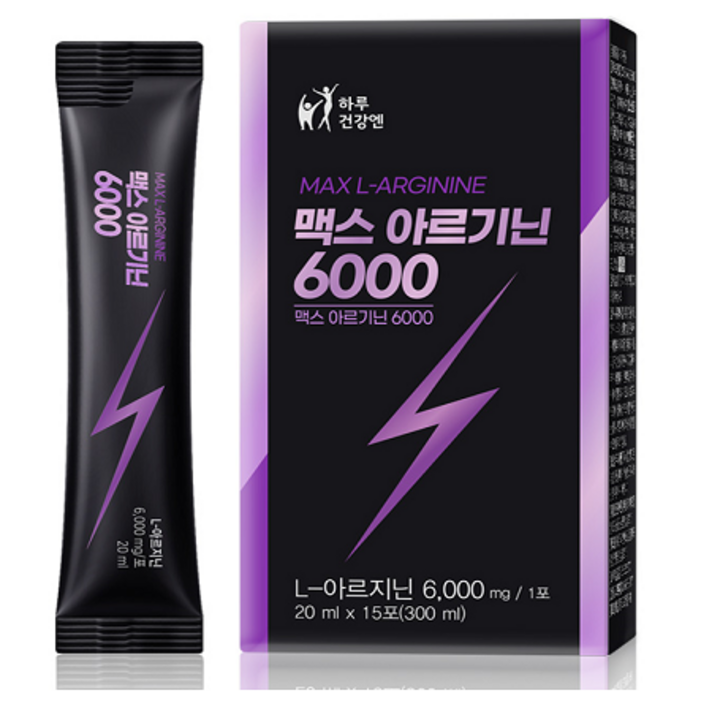 하루건강엔 맥스 아르기닌 6000mg 마카 레시틴 아연, 1박스