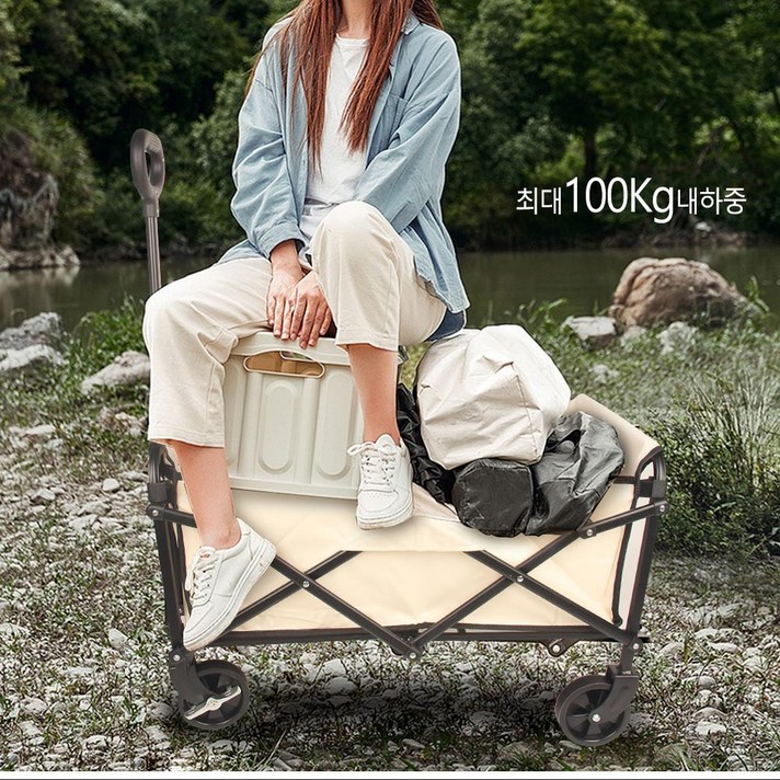 Roomxyd 캠핑웨건 캠핑웨건 대용량 접이식 캠핑카트, 화이트, 1개 Roomxyd 캠핑웨건 캠핑웨건 대용량 접이식 캠핑카트, 화이트, 1개