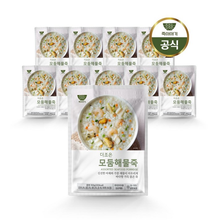 죽이야기 더조은 모둠해물죽 350g X 10팩, 단품