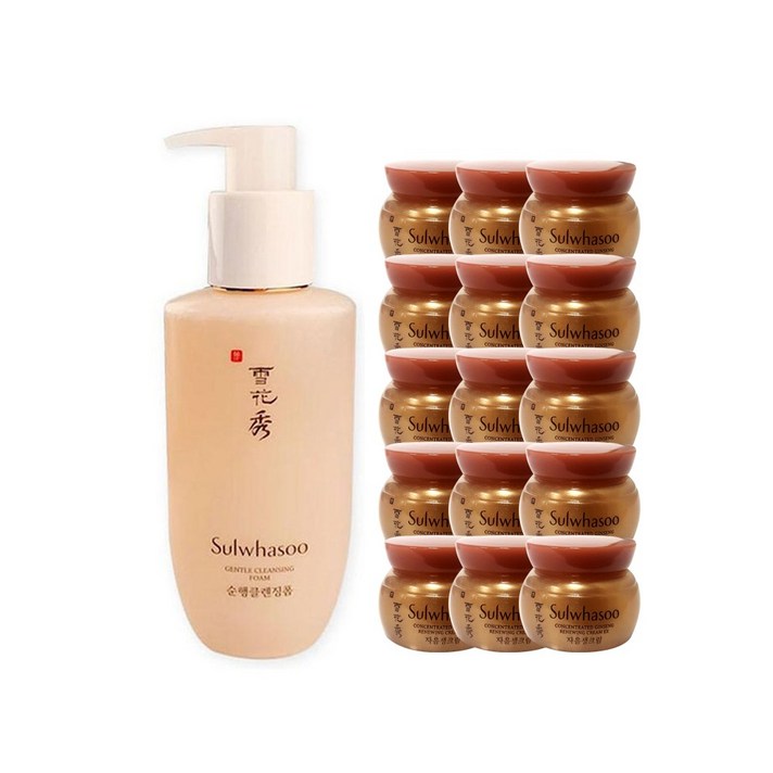 케이스코)설화수 순행클렌징폼200ml+자음생크림5ml 15개, 1세트