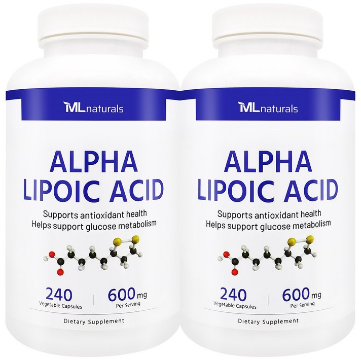 [미국빠른직구] 마이라이프 내추럴스 알파리포산 600 mg 240 야채캡슐 2병, 240정, 2개