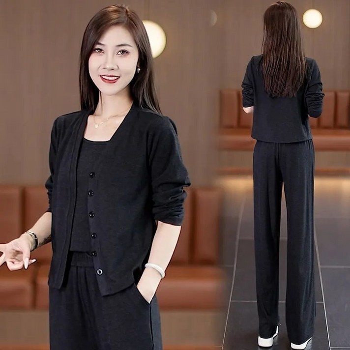 스타일닥터 여성 패션캐주얼 3피스 세트 슬림핏 간략하다 캐주얼룩