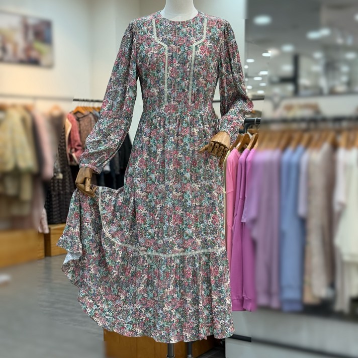 써스데이아일랜드 레이온 플라워 롱 원피스 t246mop153