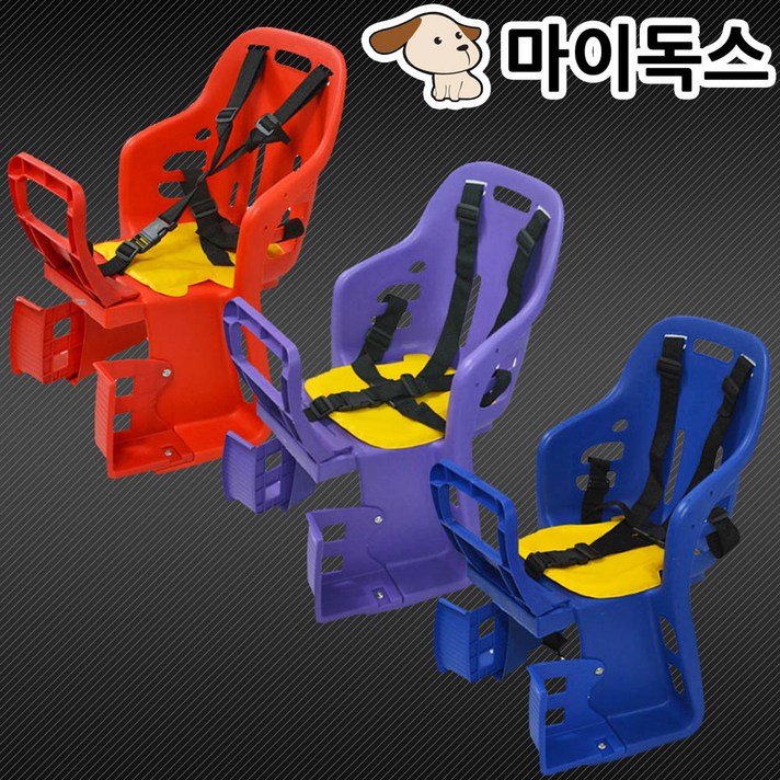  마이독스 자전거 유아안장, 유아안장-빨강, 1개 