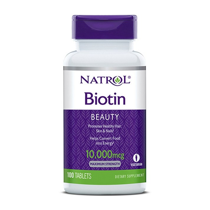 나트롤 비오틴 뷰티 10000mcg 타블렛, 100개입, 1개