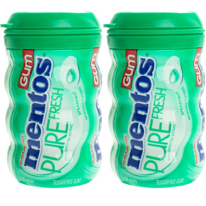 멘토스 검 퓨어 프레시 스피어민트 무설탕, 2g, 100개입