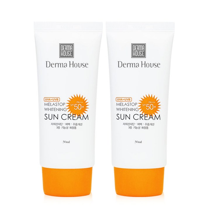 더마하우스 멜라스톱 화이트닝 썬크림 2개 SPF50+++(미백 주름개선 자외선차단) /미백+주름개선+자외선차단, 50ml