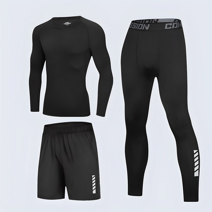 THE GG남자 트레이닝 3종세트 긴팔상의반바지타이즈 세트