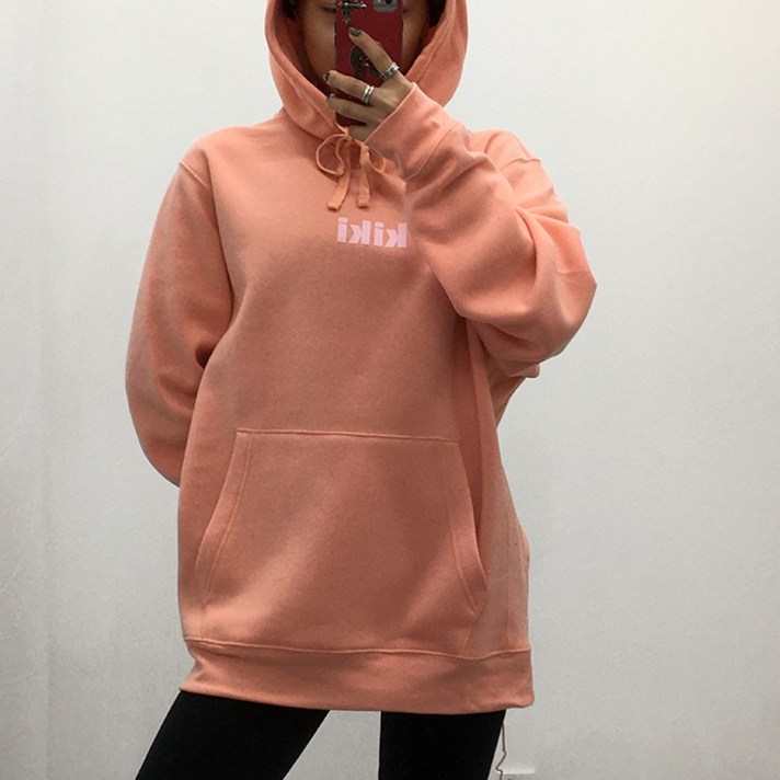 
                                                        남여공용 KIKI 프린팅 기모 후드티
                                                    