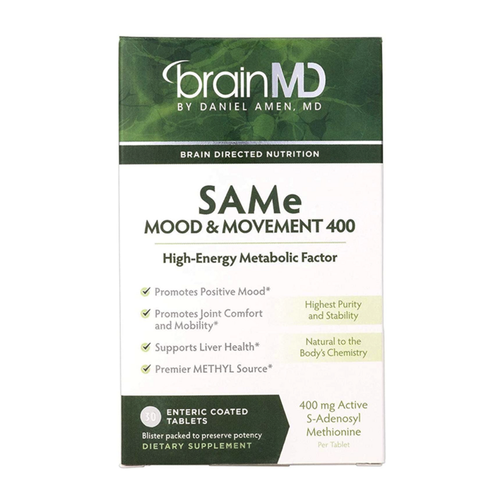 BRAINMD 브레인엠디 SAM-e 메티오닌 400mg 30정 1팩, 1개, 제품제목참조