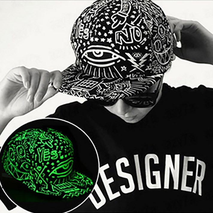 빛나는 야광 스냅백 힙합모자 파티모자