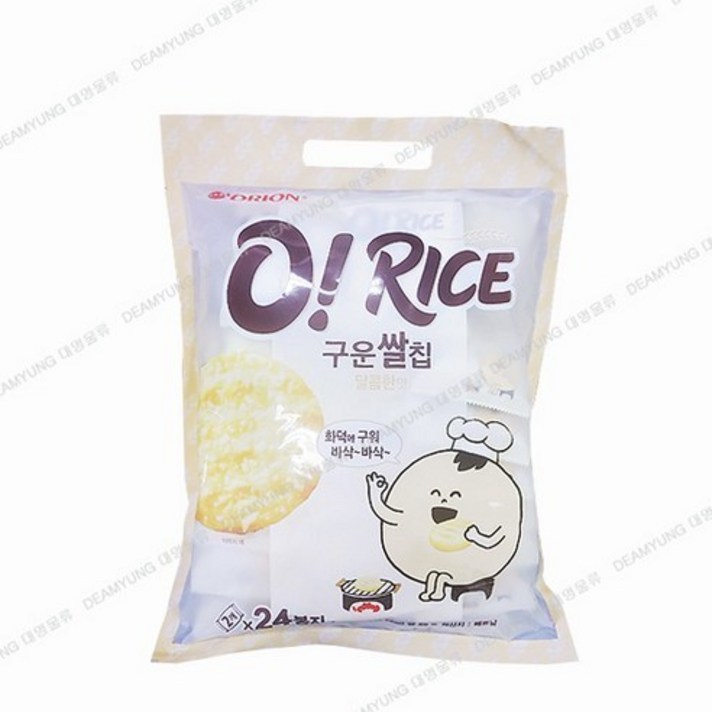 (신상품) 오리온 구운쌀칩 달콤한맛 259g 24봉입 (WR), 2개