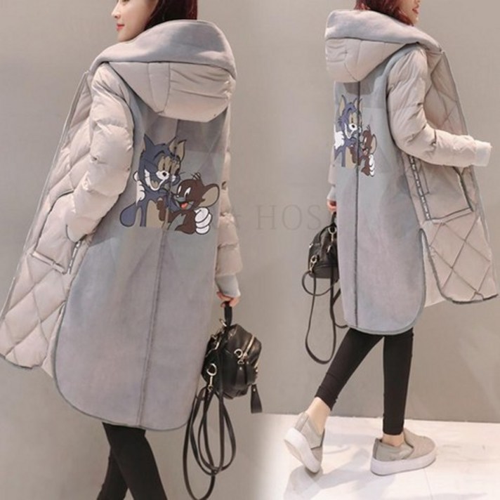 kirahosi YZ 여성 패딩 점퍼 롱 웰론 자켓 후드 146 BG8vakj